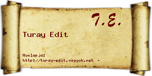 Turay Edit névjegykártya